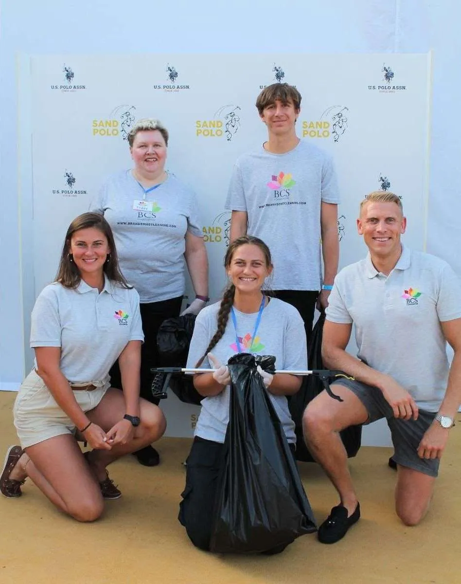BCS Commercial Cleaning team at Sand Polo event